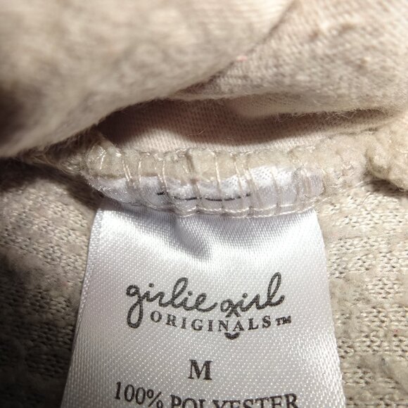 Girlie Girl Original C.C faux plush SHERPA PULLOVER TAUPE 1/4 Zip Medium - Picture 9 of 13